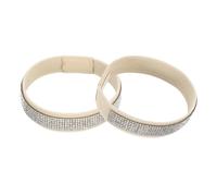 sourcing map 1 par de correas de zapatos de tacón alto, banda elástica desmontable antisuelta para zapatos para mujer, sandalias de tacón alto, beige, diamantes de imitación