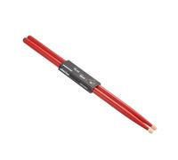 sourcing map 1 par de empuñaduras antideslizantes de madera de arce 7A rojo clásico para baquetas de batería para percusión o instrumentos musicales