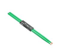 sourcing map 1 par de empuñaduras antideslizantes de madera de arce para baquetas 5A, color verde, punta de madera para percusión, instrumentos musicales