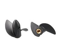 sourcing map 1 par Hélice de Apoyo RC para Barco Negro de M4 x 35 x 25mm de Izquierda a Derecha 2-Veleta Gira