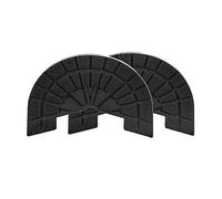 sourcing map 1 Par Tacón Placas Suela Protector Tamaño 10-11 Antideslizante Almohadilla Reemplazo para Zapatillas, Negro