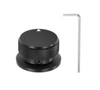 sourcing map 1 perilla de potenciómetro de aluminio, perilla universal de control de tono de volumen de 6 mm con indicador de flecha para guitarra, 4/5 pulgadas, negro (34 x 20 mm)