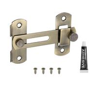 sourcing map 1 pestillo de puerta abatible, 2.8 pulgadas, acero inoxidable, cerradura de puerta corrediza para baño, valla de granero, jaula de mascotas, ventana de garaje, bronce