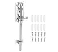 sourcing map 1 pestillo deslizante de acero inoxidable 304 de 8 pulgadas, pestillo de puerta resistente, barra de 14 mm de diámetro con agujero de candado para valla de madera de granero, cobertizo