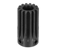 sourcing map 1 piñón de motor de acero 14T de 1 m, engranajes de motor RC para eje de 8 mm de diámetro para vehículos RC, camiones, Drift, control remoto, piezas de orugas todoterreno, color negro