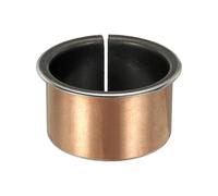 sourcing map 1 rodamiento de manga con brida, diámetro de 60 mm x 65 mm de diámetro exterior x 40 mm de longitud, 75 x 2,5 mm de diámetro de brida x t bujes de bronce sinterizado, rodamientos