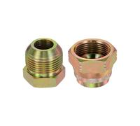 sourcing map 1 tapa y tapones hidráulicos JIC, kit de tapones y tapas de 37°, accesorios de manguera hidráulica de acero al carbono con chapado en zinc, se adapta a accesorios JIC -16 (1-5/40.6 cm-12