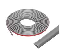 sourcing map 1 tira autoadhesiva de silicona para puerta de 6 m, sello de humo de fuego para marco de puerta exterior, ventanas, espacio de vidrio, color gris