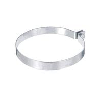 sourcing map 1 valla de eslabones de cadena, bandas de tensión de acero galvanizado con pernos y tuercas para postes de eslabones de cadena de 6-1/2 pulgadas, tubería, puerta, paneles de vallas, plata