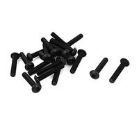 sourcing map 10#-32 x 1" UNF 10,9 hexagonal de acero de aleación de tornillos de máquina de cabeza de botón 20 pcs