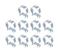 sourcing map 10 abrazaderas de manguera de inyección de combustible de 22 a 24 mm ajustables de acero chapado en zinc, mini abrazadera de manguera de línea de gas para agricultura automotriz