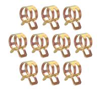 sourcing map 10 abrazaderas de manguera tipo banda de resorte de 14 mm, clip de resorte de manguera de vacío de silicona, abrazadera de tubo de baja presión, colorido