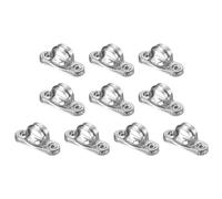 sourcing map 10 abrazaderas de soporte de tubo, M4 x 20 mm, acero al carbono galvanizado, códigos fuera de la pared, clips de sillín para fijación de tuberías de tarjeta de pared