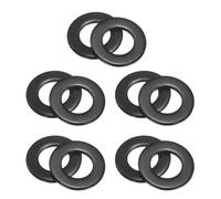 sourcing map 10 arandelas planas de acero inoxidable M14, 14 mm de diámetro interior x 28 mm de diámetro exterior x 2,5 mm de grosor, arandelas de metal chapadas en zinc negro para tornillos y pernos