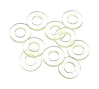 sourcing map 10 arandelas planas de poliuretano, 20 mm OD 10 mm ID 2 mm de grosor, brida redonda de poliuretano espaciador de juntas para tuberías de electrodomésticos industriales