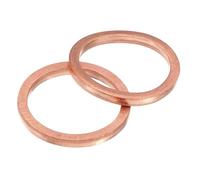 sourcing map 10 arandelas planas M16, cobre de 16 mm de diámetro interior x 20 mm de diámetro exterior x 2 mm de grosor para tornillos de pernos, reparación de fábricas, cocinas, tiendas y