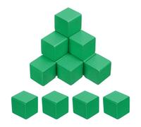 sourcing map 10 bloques de madera para manualidades, cubo de madera maciza sin terminar de 3 cm, bloque cuadrado en blanco para proyectos de manualidades, regalos personalizados, color verde