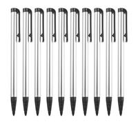 sourcing map 10 bolígrafos resistentes al tacto para pantalla de resistencia universal para teléfono, navegación de coche, GPS, POS, color plateado