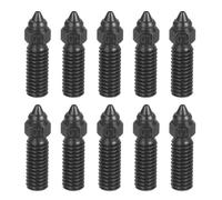 sourcing map 10 boquillas de acero endurecido de 1 mm, rosca M6 K1, accesorios de boquilla de impresora 3D, punta de alta temperatura, resistente al desgaste, para impresoras 3D K1, extrusora, punta