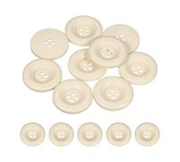 sourcing map 10 botones de costura de 30 mm, 4 agujeros de resina gruesa y redondos, botones de repuesto para ropa, manualidades, decoración, café