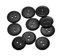 sourcing map 10 botones de costura de resina, 20 mm (3/4 pulgadas), 2 agujeros, botones decorativos redondos para abrigos, ropa, decoración navideña, color negro