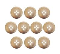 sourcing map 10 botones de costura de resina, 20 mm, 4 agujeros, patrón redondo, botones planos para abrigos, trajes, prendas de vestir y manualidades, 1#café