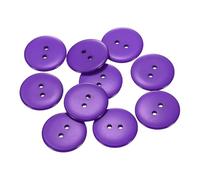 sourcing map 10 botones de costura de resina, 28 mm, 2 agujeros, redondos, para manualidades, para abrigos, ropa, decoración de vacaciones, color morado