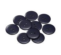 sourcing map 10 botones de costura redondos de resina de 25 mm, 2 agujeros, botones de repuesto para ropa, manualidades, decoración, azul marino
