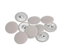 sourcing map 10 botones de costura redondos de tela de 48 L, vástago de metal de 30 mm, para trajes, blusas de vestir, color beige