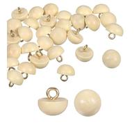 sourcing map 10 botones de madera de 0.45 pulgadas (11.5 mm) tipo hongo abovedado redondo para coser botones de madera accesorios de costura con vástago para camisa Cheongsam vestidos de novia