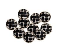 sourcing map 10 botones de perlas de imitación de color blanco dorado de 34 L de 21 mm de diámetro, 0.43 pulgadas de grosor, botón de costura redondo de plástico para abrigos, ropa estilo R