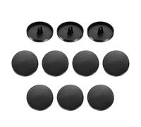 sourcing map 10 botones planos de metal, botón de costura redondo de metal de 23 mm, botón de repuesto para hombres y mujeres, traje de lana, chaqueta, pantalones, manualidades de costura, negro mate