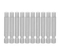 sourcing map 10 brocas de cabeza hexagonal de 7/32 pulgadas SAE de 1/4 pulgadas, vástago hexagonal de 50 mm de longitud, destornillador de impacto magnético de acero S2, broca de destornillador