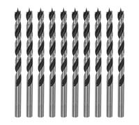 sourcing map 10 brocas de punta de clavo de 4,5 mm de diámetro, vástago redondo recto, punta métrica de 5,6 cm de profundidad de perforación en espiral para carpintería, carpintería, plástico, caucho,