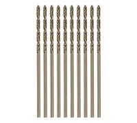 sourcing map 10 brocas Jobber de cobalto de 1,2 mm M35 de acero de alta velocidad HSS para acero inoxidable, cobre, madera, plástico y otros materiales duros