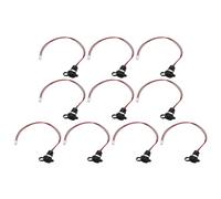 sourcing map 10 cables tipo C hembra de 2 pines, 3 A, 5 V, rosca redonda, USB-C hembra a PH2.0, cable de extensión de terminal impermeable con cubierta negra y tuerca para lámparas LED de PC, portátil