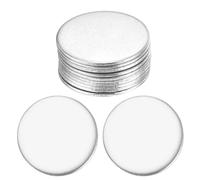 sourcing map 10 colgantes de acero inoxidable en blanco de 33 mm para hacer joyas, 33mm