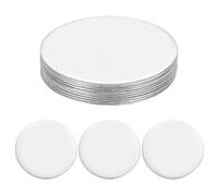 sourcing map 10 colgantes redondos de acero inoxidable grabados en blanco con disco de acero inoxidable de 51 mm para colgante, pulsera, collar, joyería, pendientes, 10 unidades, 51