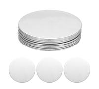 sourcing map 10 colgantes redondos de acero inoxidable grabados en blanco con disco de acero inoxidable de 1 mm (T) de 40 mm para colgantes, pulseras, collares, joyas, pendientes, 10 unidades