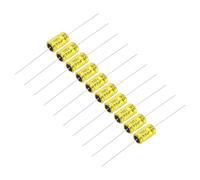 sourcing map 10 condensadores electrolíticos no polarizados de 2.2uF 100V, condensador divisor de frecuencia de audio de aluminio de 17 mm x 10 mm para proyectos de audio de bricolaje, altavoces de