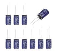 sourcing map 10 condensadores electrolíticos no polarizados de 3.3uF 100 V, 13 x 21 mm, no polarizados, para altavoz de agudos de audio, amplificador divisor de frecuencia, color azul