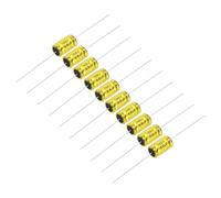 sourcing map 10 condensadores electrolíticos no polarizados de 6.8uF 100V, condensador divisor de frecuencia de audio de aluminio de 17 mm x 10 mm para proyectos de audio de bricolaje, altavoces de