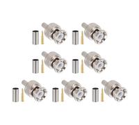 sourcing map 10 conectores BNC macho, 3 mm, 50 ohmios, aislamiento PTFE, conectores coaxiales BNC macho para RG58 RG142 RG400 LMR195 3D-FB cable coaxial inalámbrico Internet