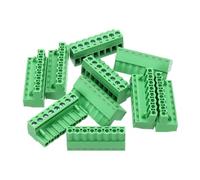 sourcing map 10 conectores de bloque de terminales de tornillo de montaje en PCB de 8 pines de 5,08 mm, conectores de placa de circuito de paso para electrodomésticos, proyectos industriales