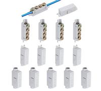 sourcing map 10 conectores de terminal de empalme de cableado de 100 A, 1000 V, kit surtido de tuercas de alambre de 13-5 AWG, 1 en 1, blanco, desconexión rápida, empalme compacto FS-1116
