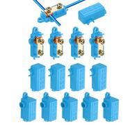 sourcing map 10 conectores de terminal de empalme de cableado de 60 A 1000 V, kit surtido de tuercas de conectores eléctricos de alambre de 20-10 AWG, T-Tap azul, desconexión rápida, empalme compacto
