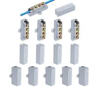 sourcing map 10 conectores de terminal de empalme de cableado de 80 A, 1000 V, kit surtido de tuercas de cables eléctricos de 13-5 AWG, 1 en 1, salida conectable, blanco, desconexión rápida, empalme