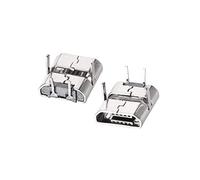 sourcing map 10 conectores hembra micro USB, conector jack de 2 pines, DIP de 90 grados, adaptador de repuesto