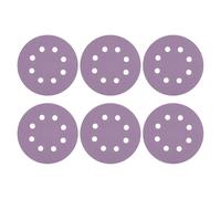 sourcing map 10 discos de lijado de 125 mm, 8 agujeros, grano 60, papel de lija orbital aleatorio, almohadillas para lijadora orbital para carpintería, automoción y pulido de metales, color morado