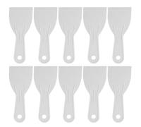 sourcing map 10 espátulas de masilla de 7,6 cm de ancho, 2 mm de grosor, de plástico flexible, para pegar yeso, esparcir pintura, arañar la pared, color gris